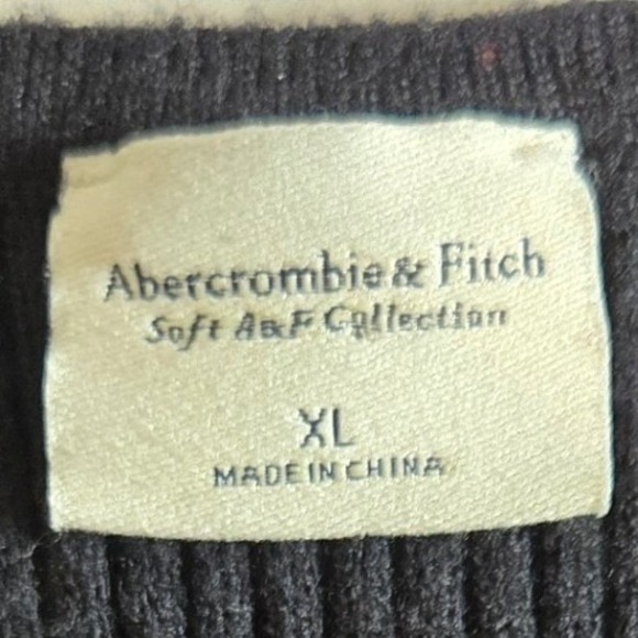 Abercrombie & Fitch Womens Bodysuit Black XL Wrap Front Ribbed Knit - Picture 9 of 12